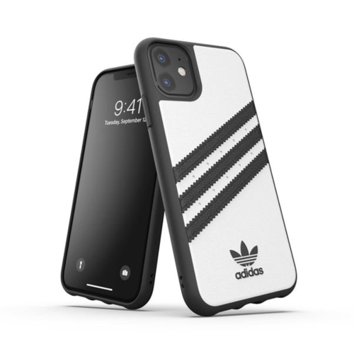 ADIDAS SAMBA APPLE iPHONE 12 MINI CUSTODIA IN TPU E POLIURETANO SIMILPELLLE NERO/BIANCO